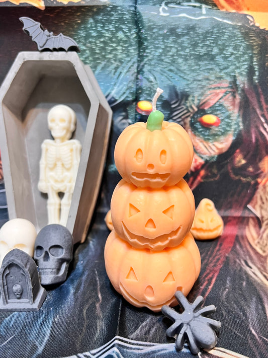 Spooky Pumpkin Tower Candle