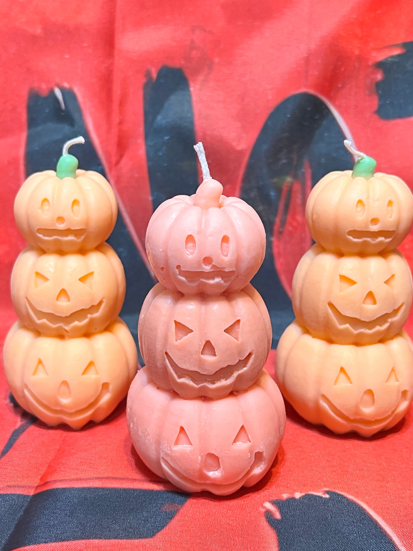 Spooky Pumpkin Tower Candle