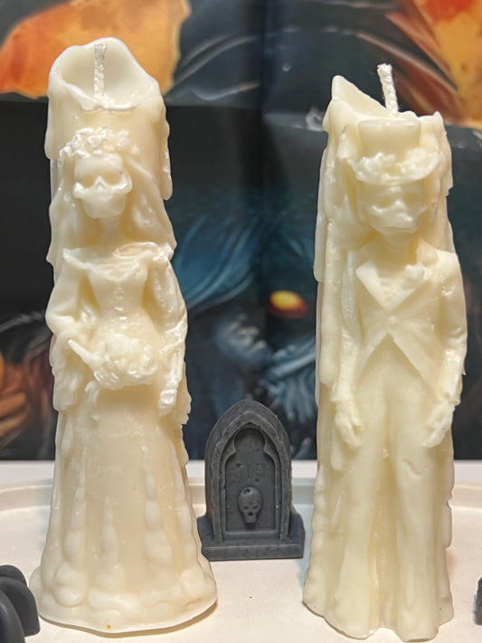 Skeleton Groom & Bride Candle