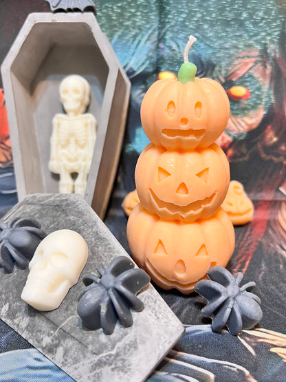 Spooky Pumpkin Tower Candle