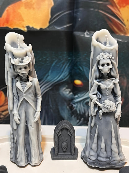 Skeleton Groom & Bride Candle