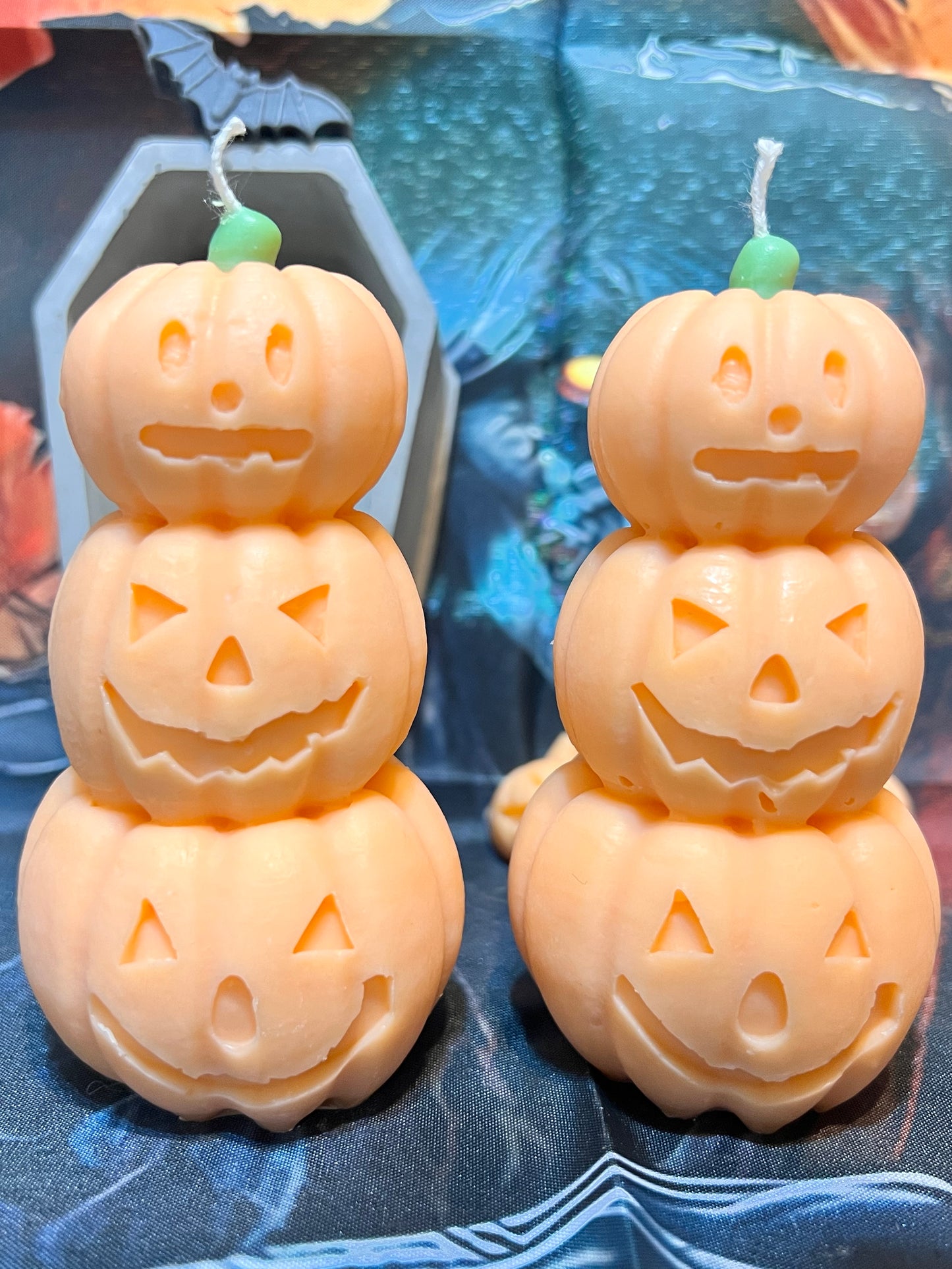 Spooky Pumpkin Tower Candle