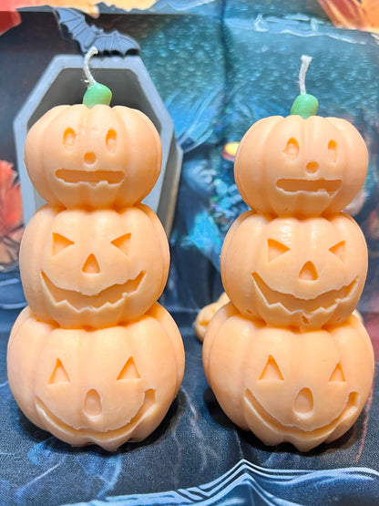Spooky Pumpkin Tower Candle