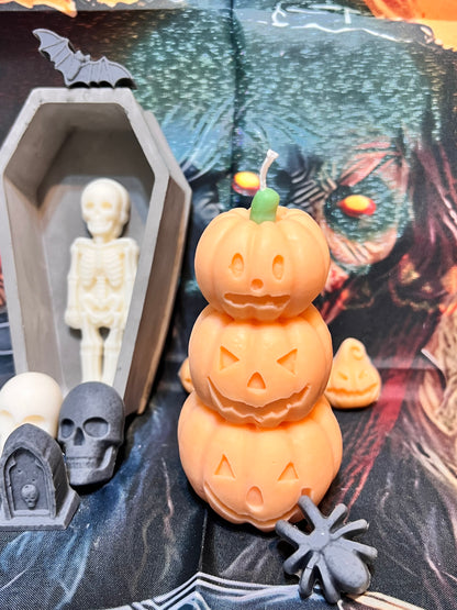 Spooky Pumpkin Tower Candle