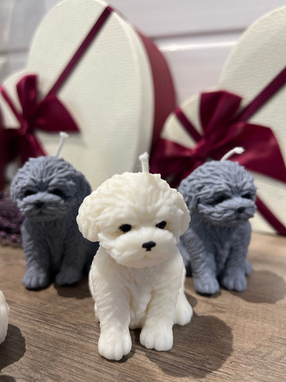 3D Dog Candle, Handmade Soy Wax Scented Candle, Dog Lovers, Puppy