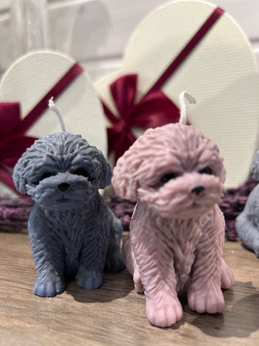 3D Dog Candle, Handmade Soy Wax Scented Candle, Dog Lovers, Puppy