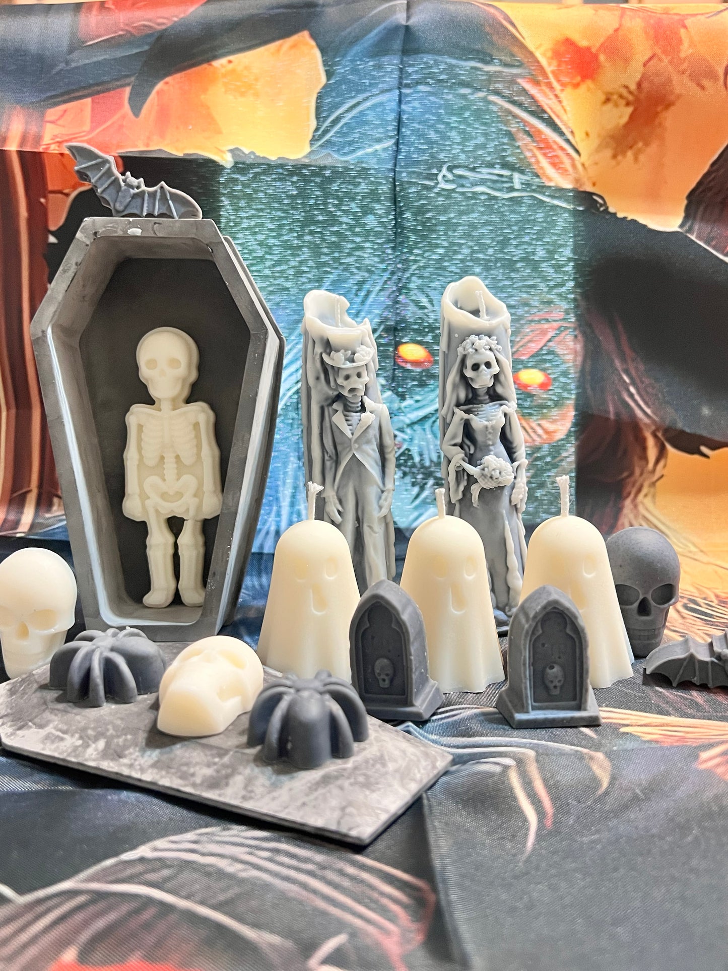 Skeleton Groom & Bride Candle