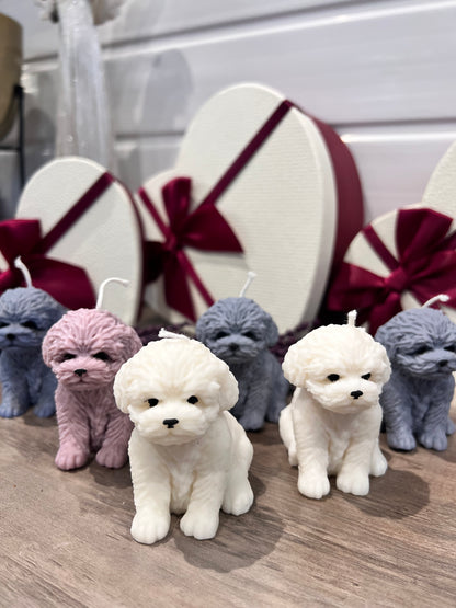 3D Dog Candle, Handmade Soy Wax Scented Candle, Dog Lovers, Puppy