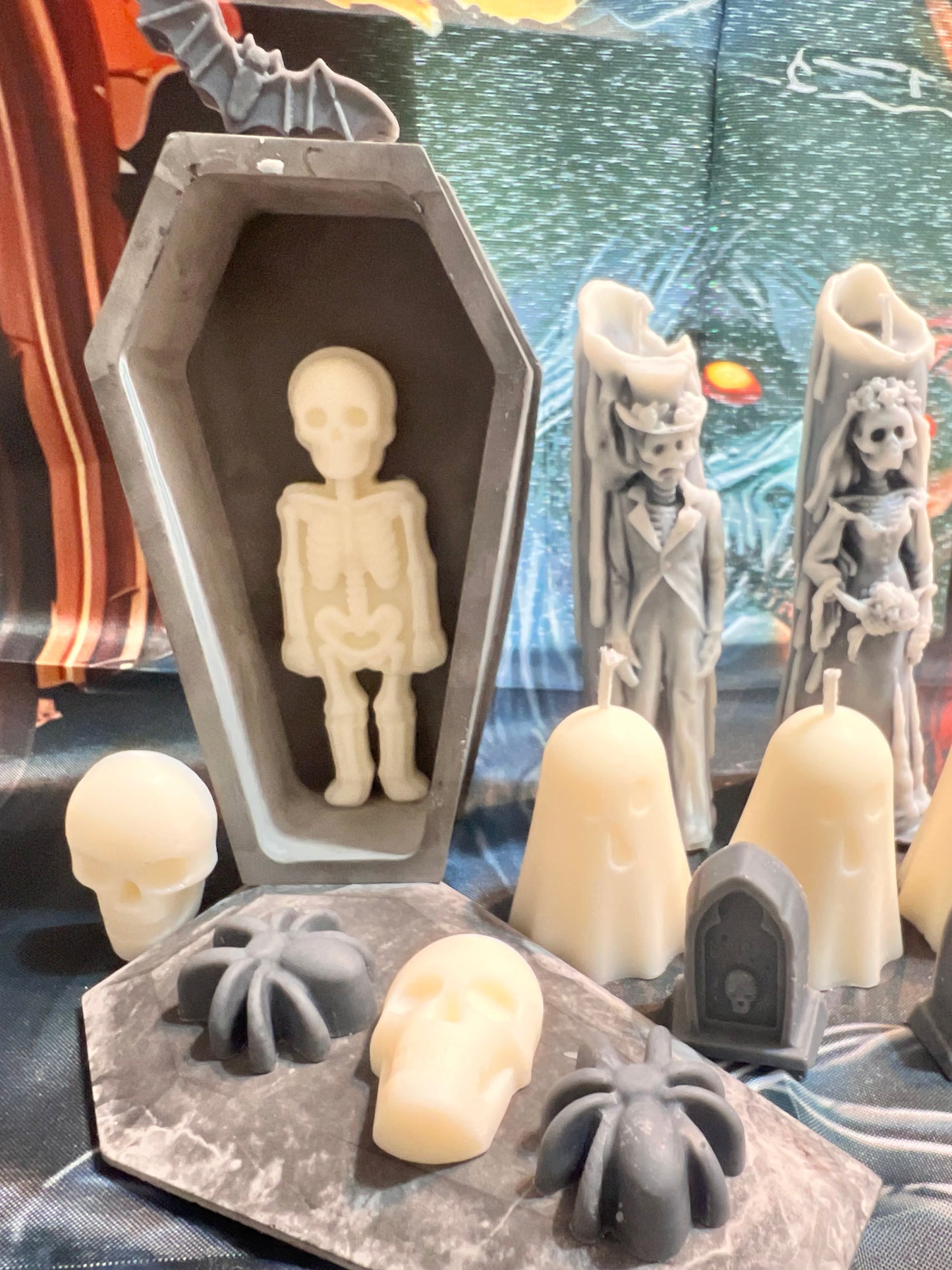 Skeleton Groom & Bride Candle