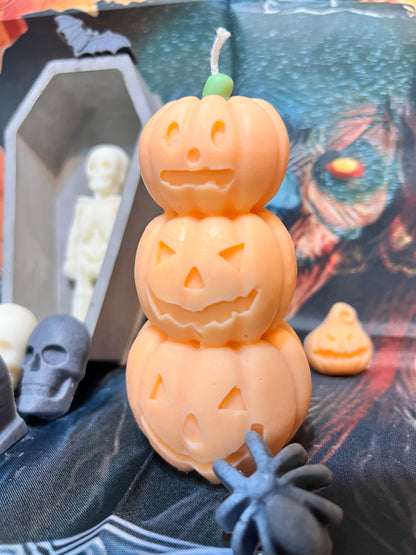 Spooky Pumpkin Tower Candle