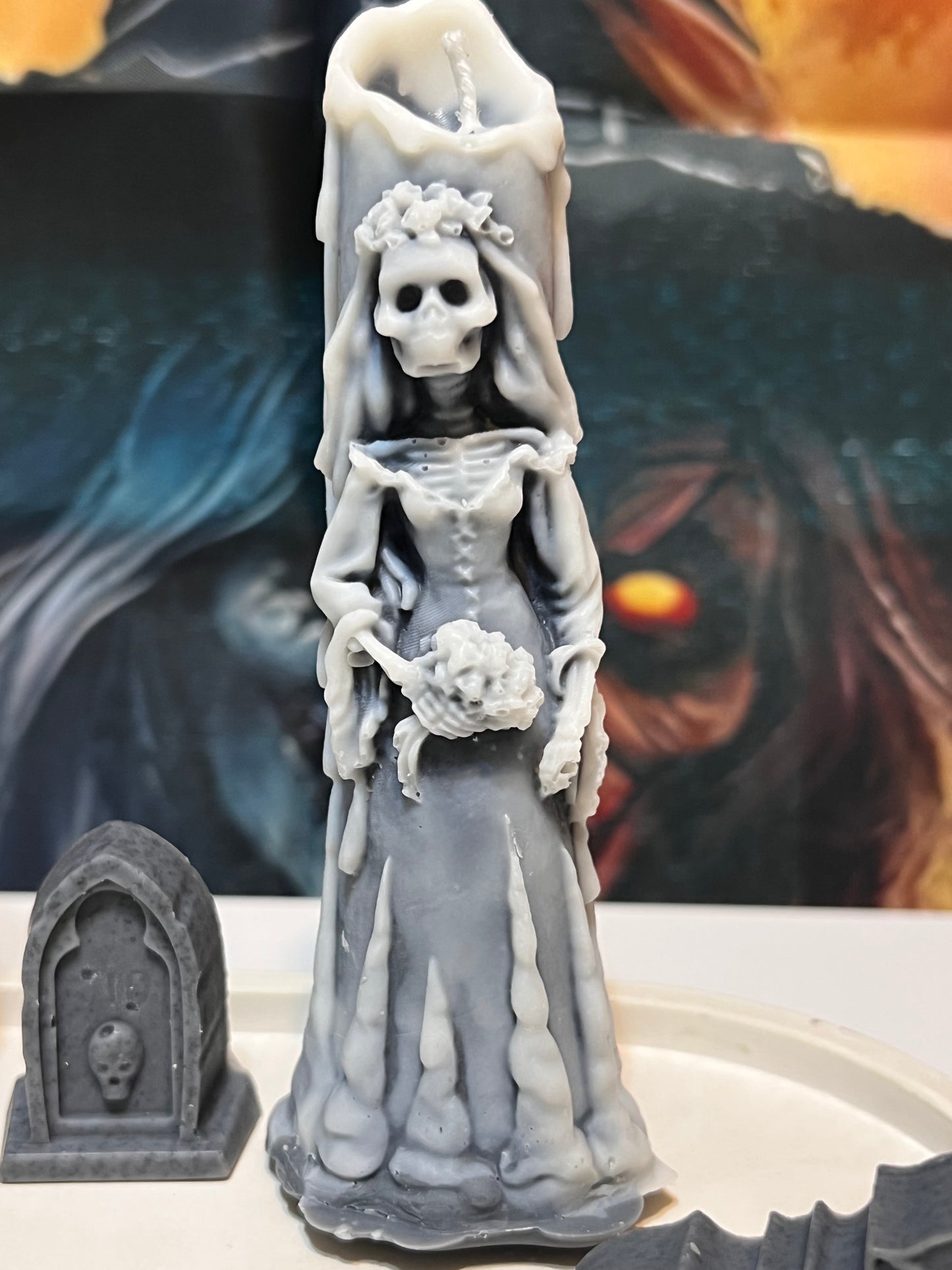 Skeleton Groom & Bride Candle