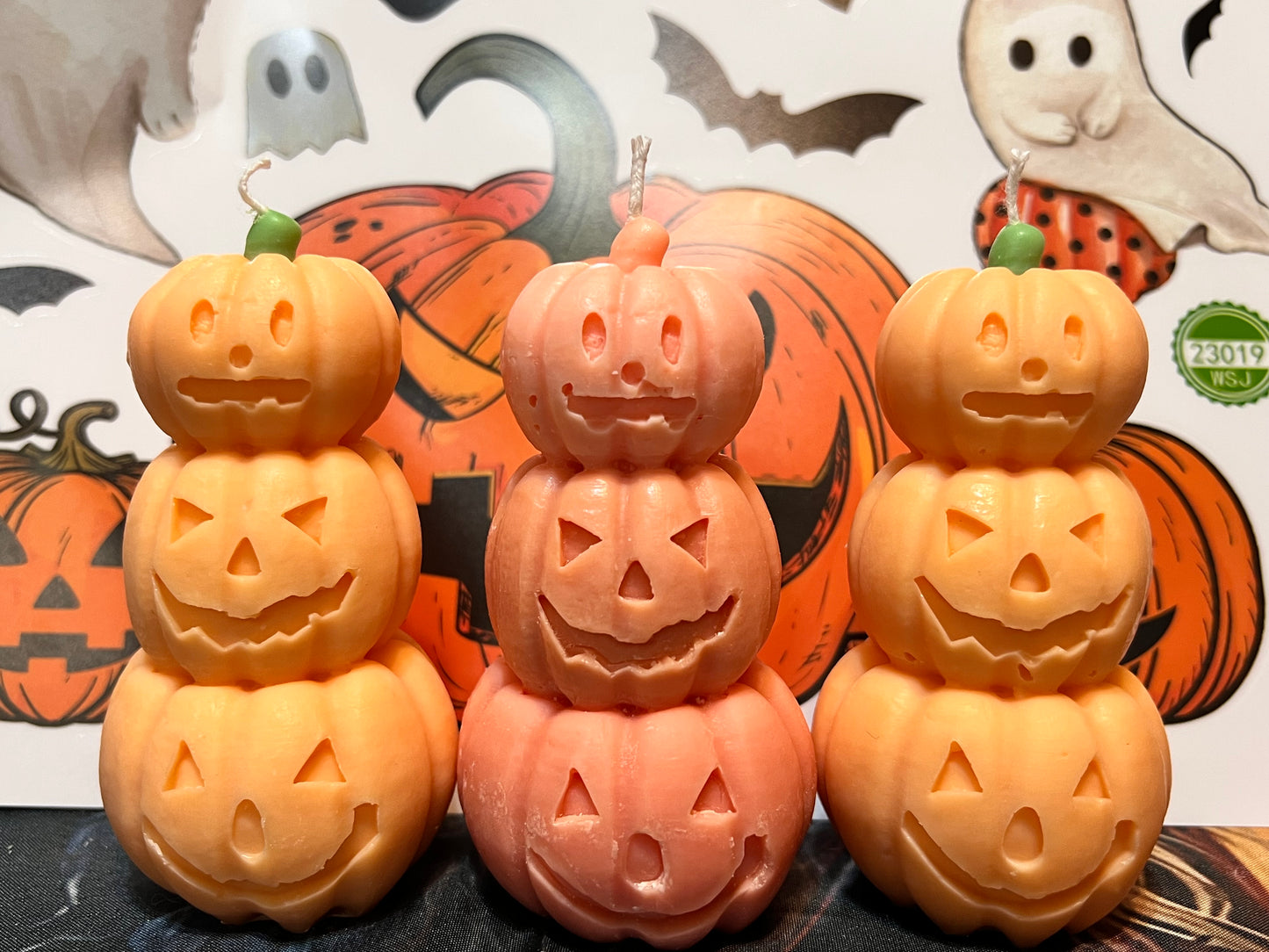 Spooky Pumpkin Tower Candle