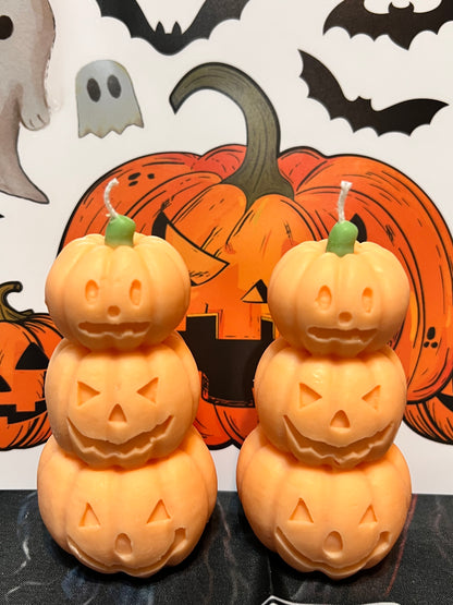 Spooky Pumpkin Tower Candle