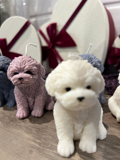 3D Dog Candle, Handmade Soy Wax Scented Candle, Dog Lovers, Puppy
