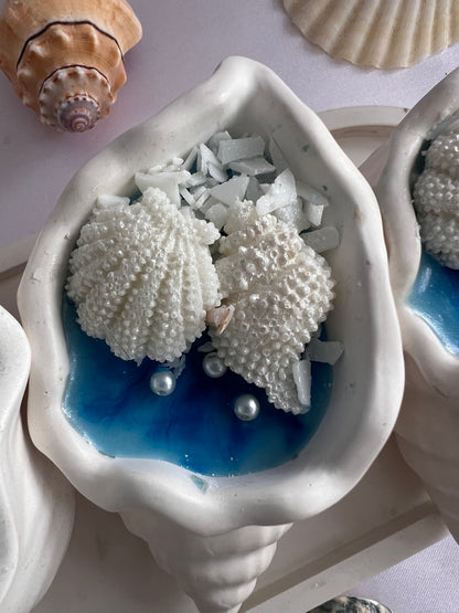 Seashell -Seashell Candle Wedding Favors for Beach Engagement Party | Coastal Theme Bridal Shower Guest Gifts | Bachelorette